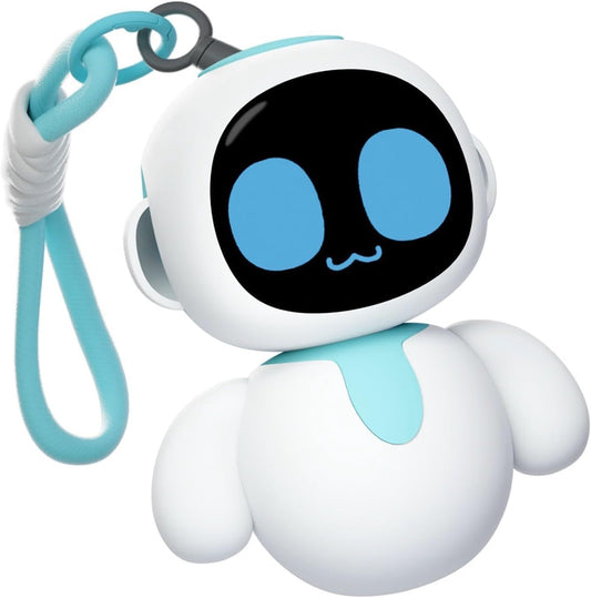 Eiliko Aquamarine - Your Tiny AI Charm Robot with AI, and Matches Every Daily Outfit, Fun Electronic Pendant Toys, Gifts for Couples and Best Friends.