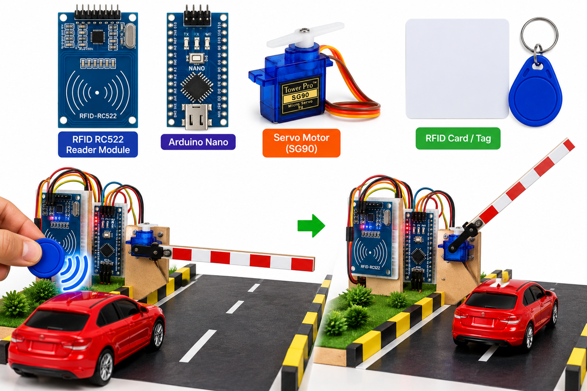 Automatic Car Gate Control using RFID