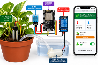 IoT Based Smart Farm Monitoring and Automatic Pump Control